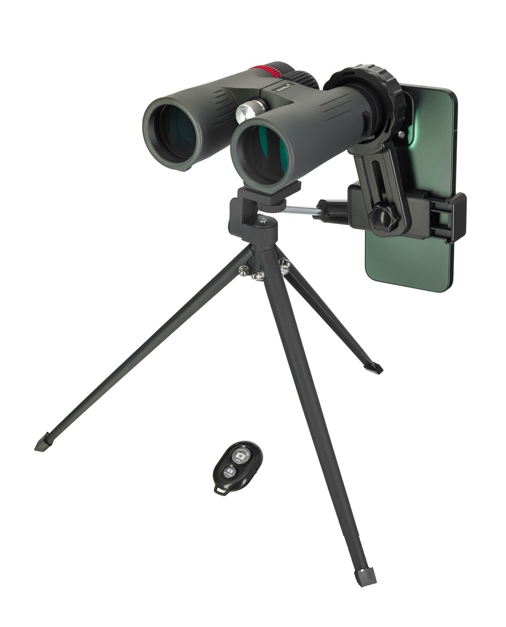 Fotobinoclu Snap 8x42 cu adaptor pentru smartphone și trepied