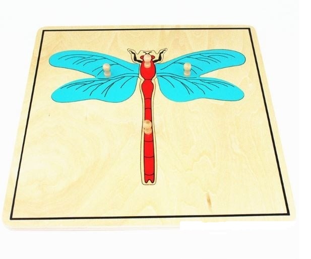 Puzzle din lemn cu animale - libelula