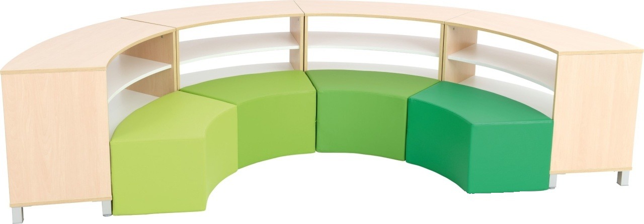 Set Quadro - arc de taburete moi și raft 137, arțar